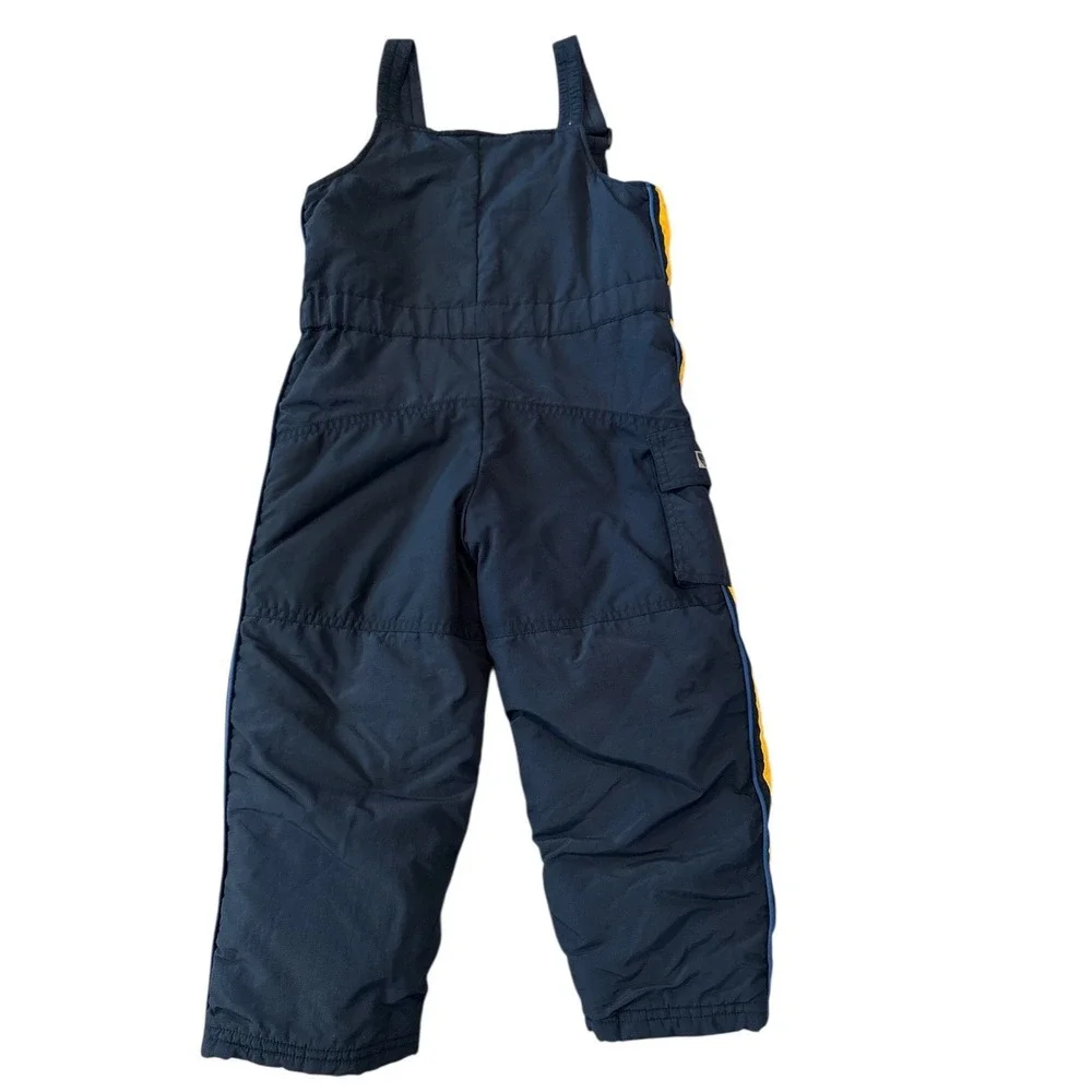Old Navy Kids Navy Yellow Snow Bib Overalls Ski Pants‎ Size 4T Outdoors